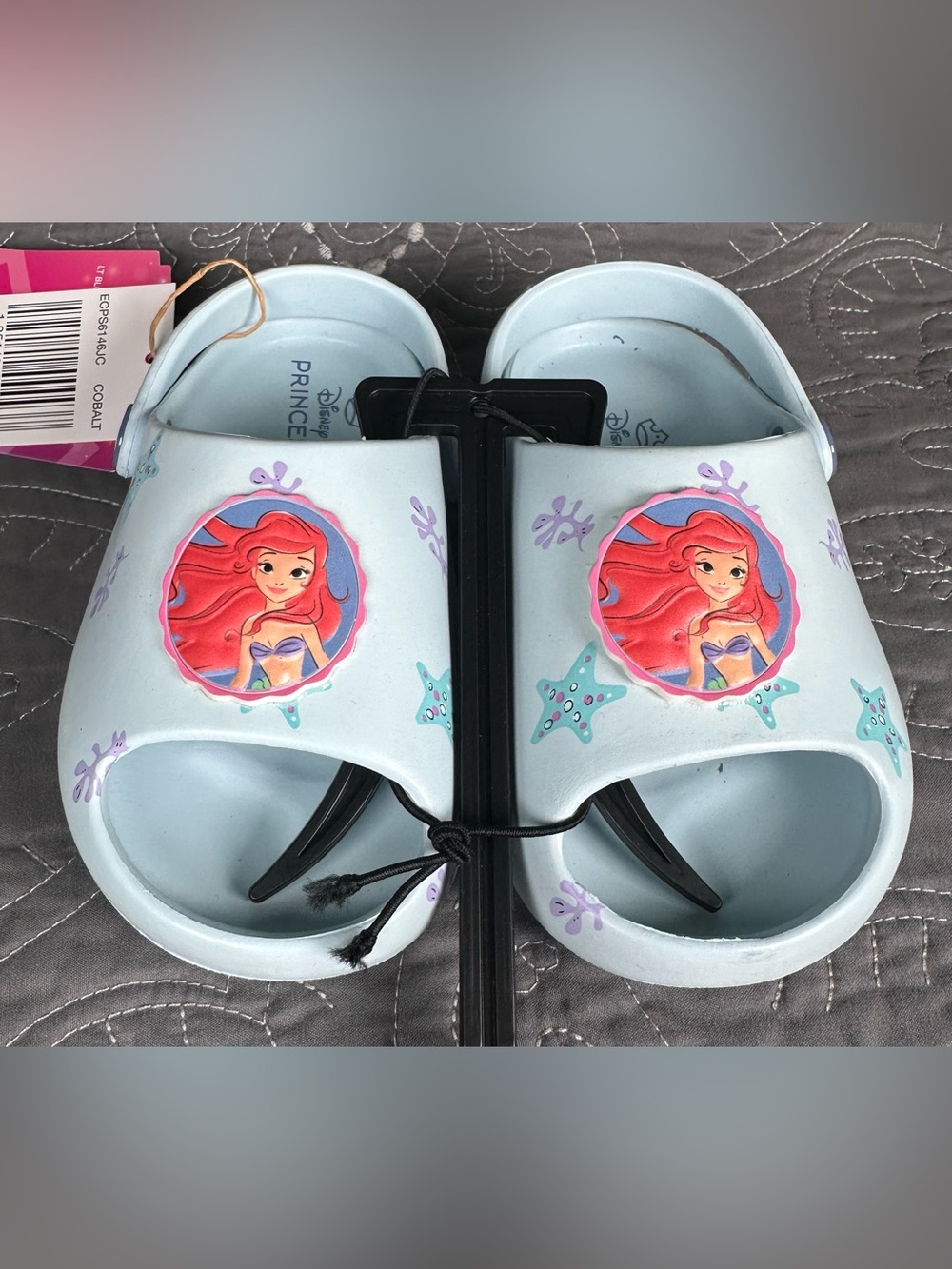 Disney Girls Ariel Blue Slide Sandals NWT Size Toddler 9